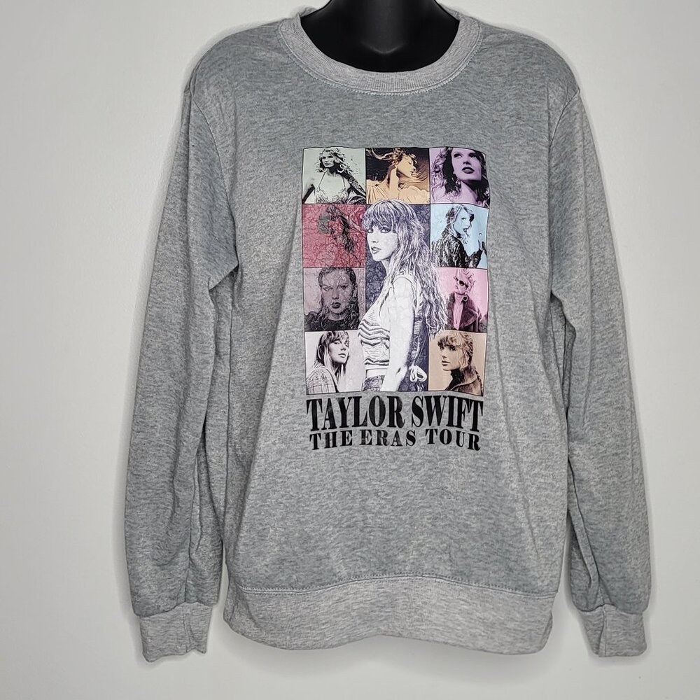 Taylor‎ Swift The Era Tour Sweatshirt Womens Large Pullover Gray READ